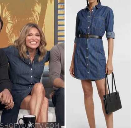 kit hoover, access daily, denim shirt dress