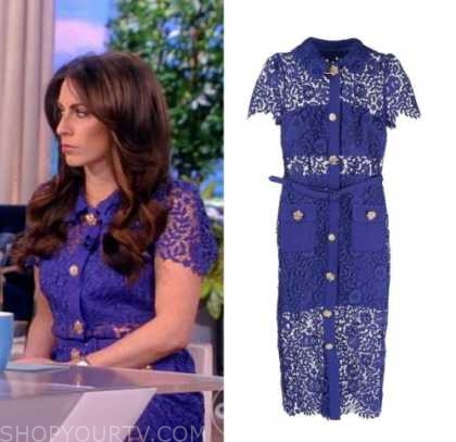 The View: March 2023 Alyssa Farah Griffin's Blue Lace Dress | Shop Your TV