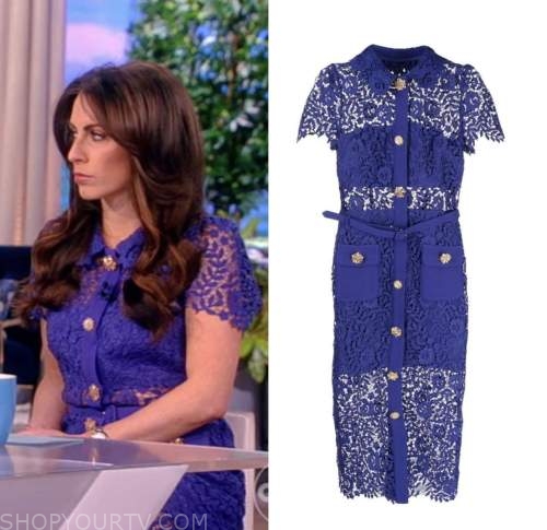the view, blue lace dress, alyssa farah griffin