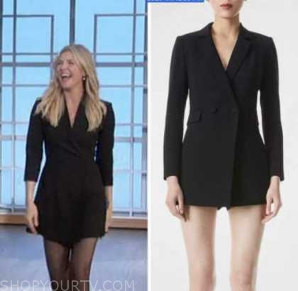 The Talk: March 2023 Amanda Kloots's Black Blazer Dress Romper | Shop ...