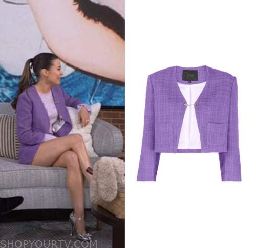 The Kelly Clarkson Show: March 2023 Miranda Cosgrove's Purple Tweed ...