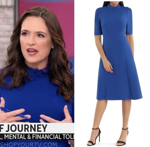 nikki battiste, cbs mornings, blue dress