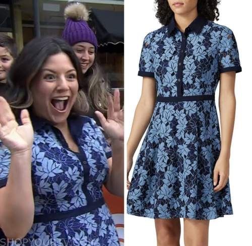 the today show, blue lace shirt dress, adrianna brach