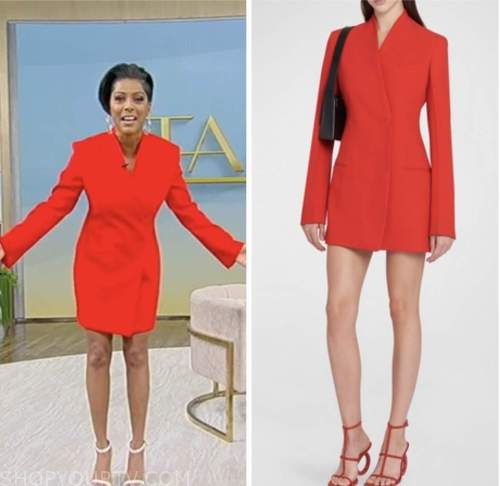 tamron hall show, tamron hall, red blazer dress