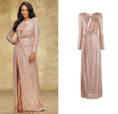 amanda sinclair, mishael morgan, the young and the restless, pink sequin gown