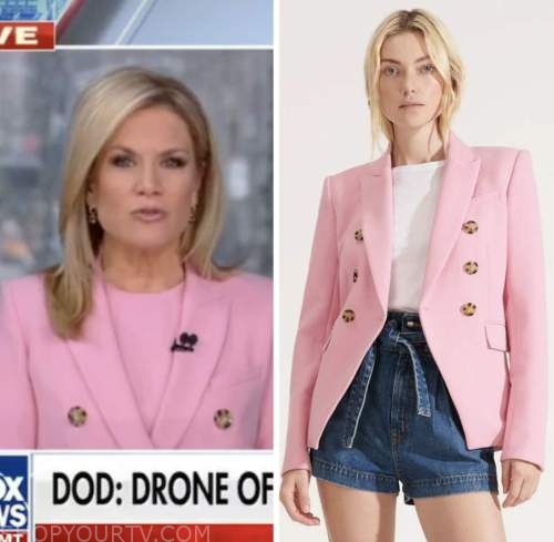 martha maccallum, the story, pink double breasted blazer