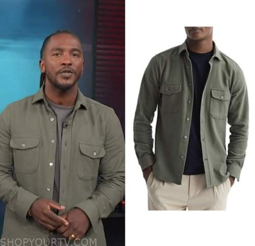 scott evans, access hollywood, green shirt