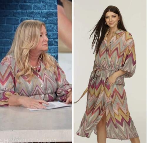 Alison Triessl, access daily, chevron shirt dress