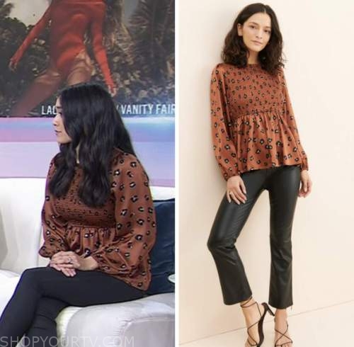 the today show, cheetah smocked top, emilie ikeda