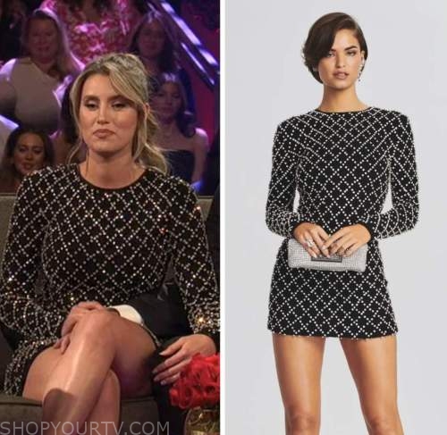 kaity biggar, the bachelor, black embellished mini dress, finale, after the final rose