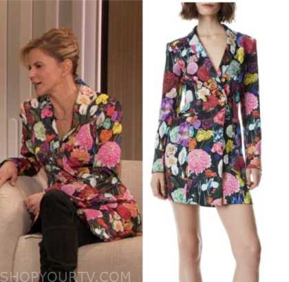 drew barrymore show, floral blazer dress, natalie morales