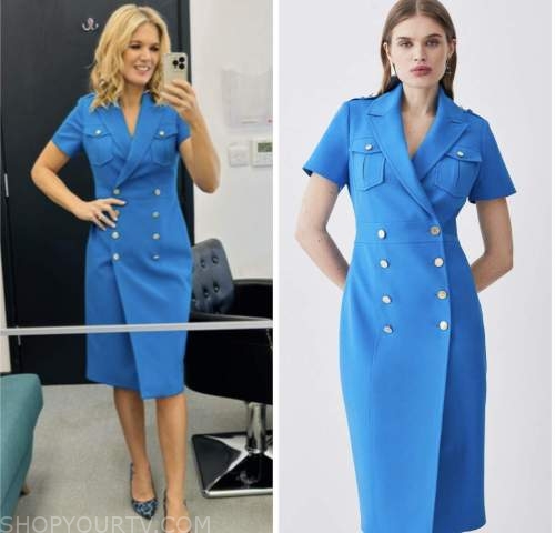charlotte hawkins, good morning britain, blue dress