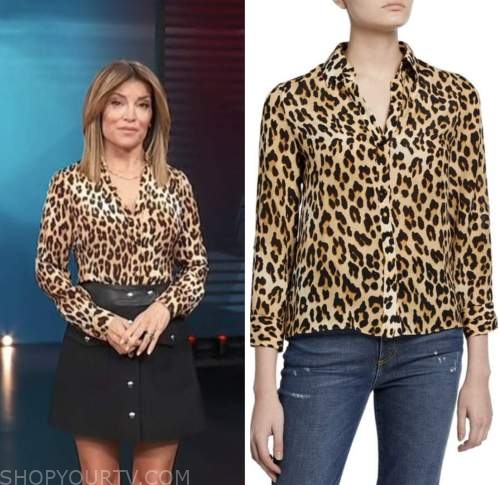 access hollywood, leopard blouse, kit hoover