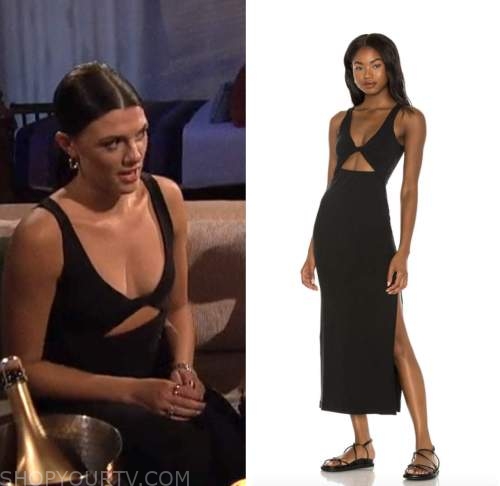 gabi elnicki, the bachelor, black twist cutout dress