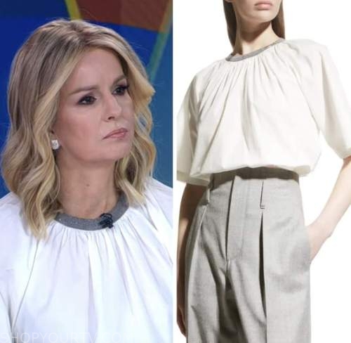 dr. jennifer ashton, white contrast trim top, gma3, good morning america