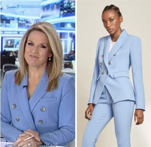 america's newsroom, fox news fashion, blue double breasted blazer, martha maccallum