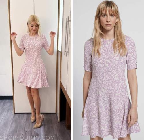 this morning, floral mini dress, holly willoughby
