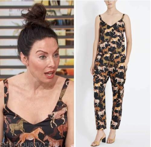 whitney cummings, access daily, horse print camisole top