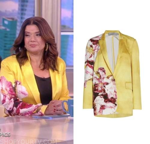 ana navarro, yellow floral blazer, the view