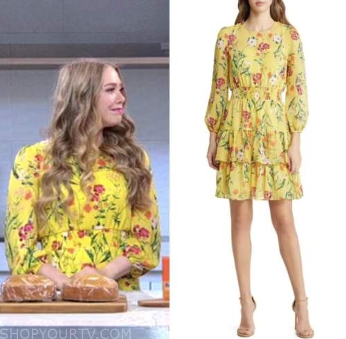 mandi merriman, the today show, yellow floral dress