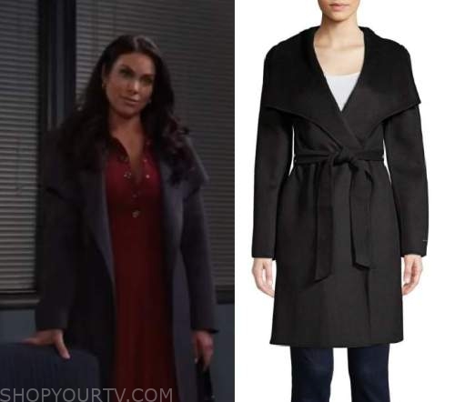 Days Of Our Lives: March 2023 Chloe's Grey Wrap Coat | Shop Your TV