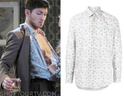 Days of Our Lives: March 2023 Alex's White Floral Print Shirt | Shop ...