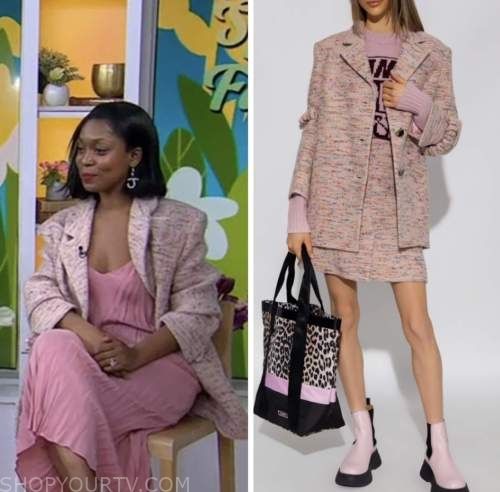 the today show, rajni jacques, pink tweed blazer, hoda and jenna