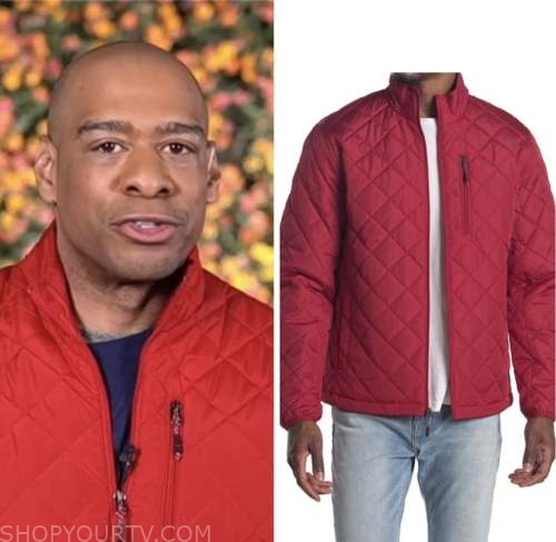 Good Morning America: April 2023 DeMarco Morgan's Red Quilted Jacket ...