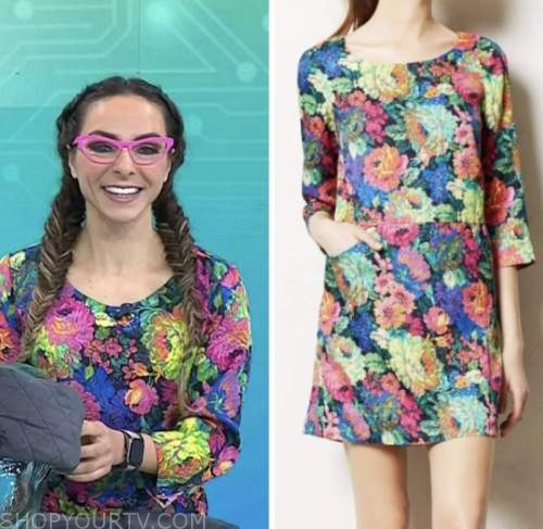 katie linendoll, the today show, floral shift mini dress