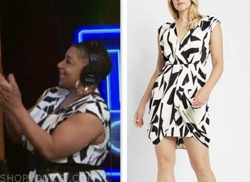 deja vu, live with kelly and ryan, black and white printed dress