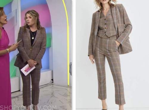 The Today Show: April 2023 Jenna Bush Hager's Brown Houndstooth Blazer ...