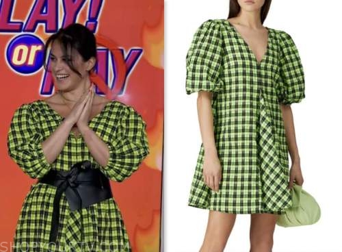 donna farizan, the today show, hoda and jenna, green check dress