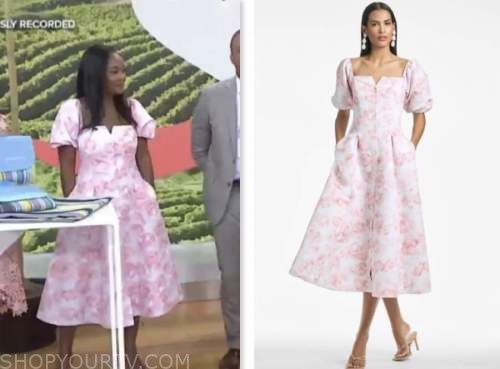makho ndlovu, the today show, pink printed dress