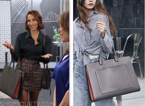 the young and the restless, grey bag, lily winters, christel khalil