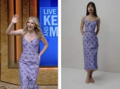 Annaleigh Ashford, live with kelly and mark, blue floral print dress