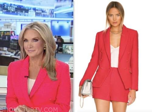dana perino, america's newsroom, pink tweed blazer, fox news fashion