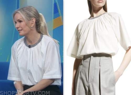 dr. jennifer ashton, gma3, white embellished trim top
