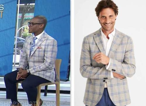 dr. cedrek mcfadden, the today show, beige and blue check sports coat