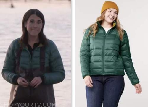 the today show, maggie vespa, green down jacket