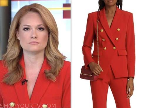 gillian turner, red double breasted blazer, the faulkner focus, fox news fashion
