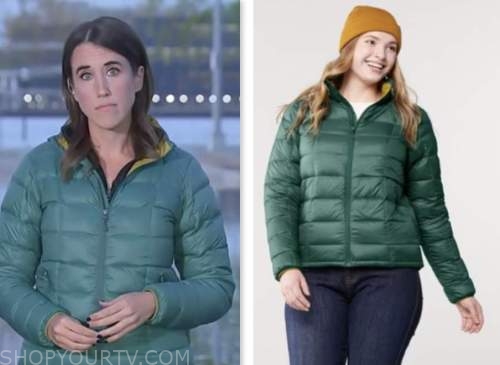 the today show, maggie vespa, green down jacket