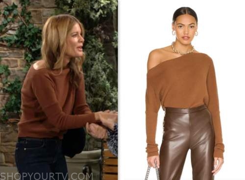 phyllis newman, michelle stafford, the young and the restless, brown sweater