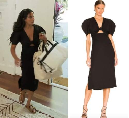 Summer House: Season 7 Episode 10 Danielle's Black Bow Front Dress ...