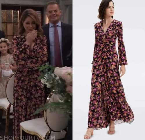 General Hospital: April 2023 Olivia's Black & Pink Floral Dress | Shop ...