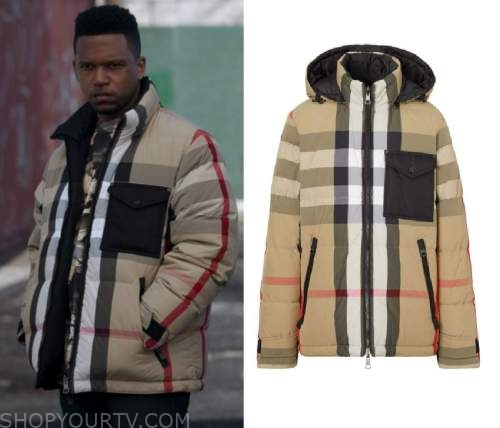 Burberry Reversible Exaggerated Check Padded Jacket worn by Dru