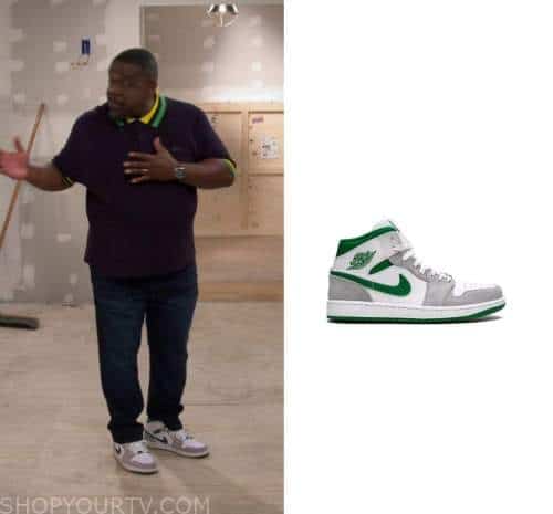 The Neighborhood: Season 5 Episode 20 Calvin's Grey & Green Sneakers ...