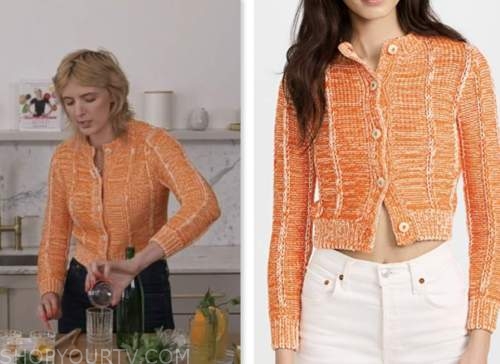 Jessie Inchauspé, good morning america, orange cardigan sweater
