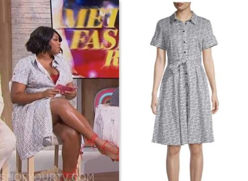 Liris Crosse, sherri, logo printed shirt dress