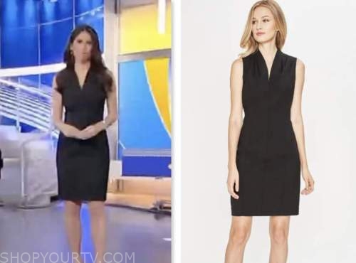 brooke singman, fox and friends, black sleeveless sheath dress