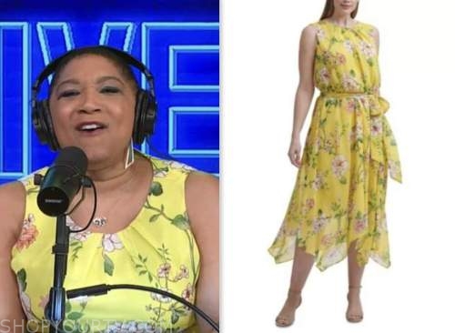 deja vu, live with kelly and mark, yellow floral midi dress